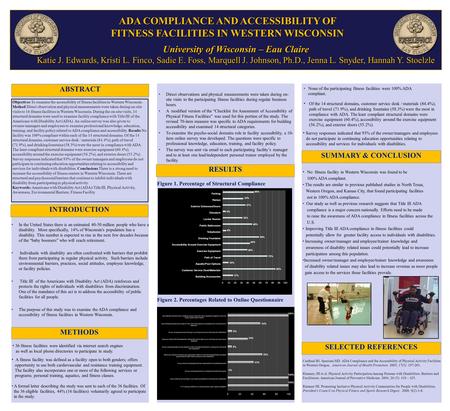 INTRODUCTION METHODS SUMMARY & CONCLUSION University of Wisconsin – Eau Claire Katie J. Edwards, Kristi L. Finco, Sadie E. Foss, Marquell J. Johnson, Ph.D.,