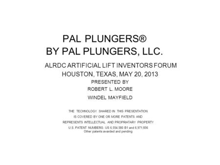 PAL PLUNGERS® BY PAL PLUNGERS, LLC.