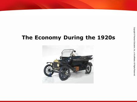 TEKS 8C: Calculate percent composition and empirical and molecular formulas. The Economy During the 1920s.