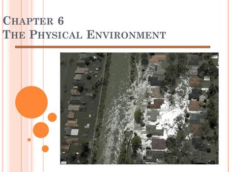 C HAPTER 6 T HE P HYSICAL E NVIRONMENT. O VERVIEW OF C HAPTER 6 Biogeochemical Cycles Solar Radiation The Atmosphere The Global Ocean Weather and Climate.