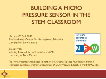 Building a Micro Pressure Sensor in the STEM Classroom