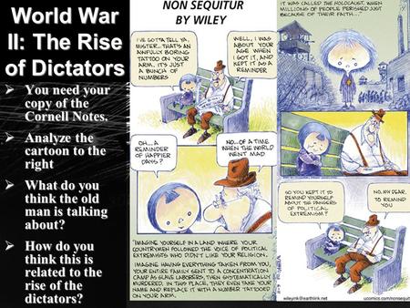 World War II: The Rise of Dictators