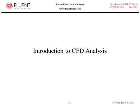 Introduction to CFD Analysis