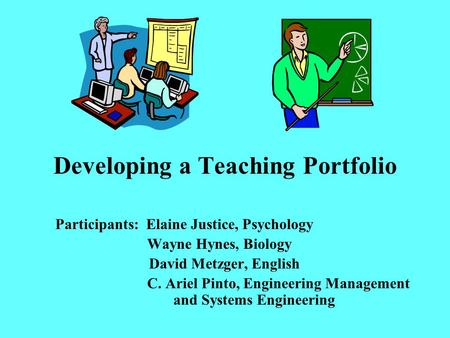 Developing a Teaching Portfolio