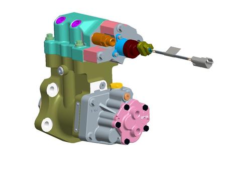 1.Failure occurs at the intersection of the round pocket and the outlet rifle drilling (just barely visible in white, behind the yellow outlet plunger),