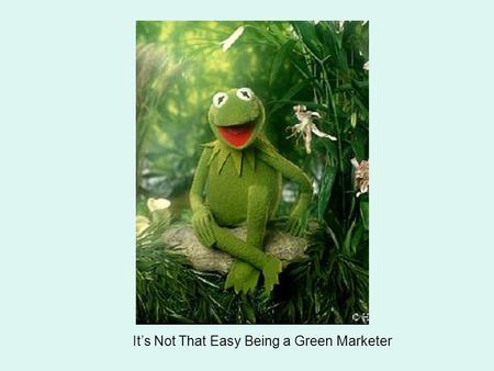 It’s Not That Easy Being a Green Marketer.