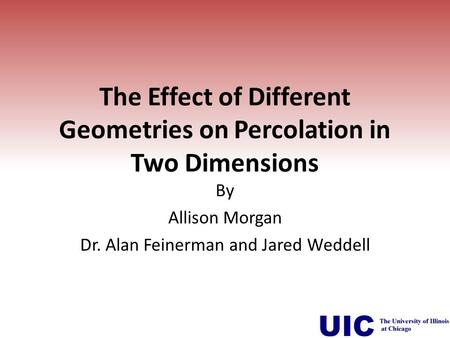 The Effect of Different Geometries on Percolation in Two Dimensions