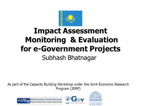 Impact Assessment Monitoring & Evaluation for e-Government Projects