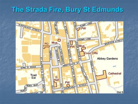 The Strada Fire, Bury St Edmunds. The impact… Damage to the rear of the building from the fire, falling masonry and by the fire-fighters themselves.