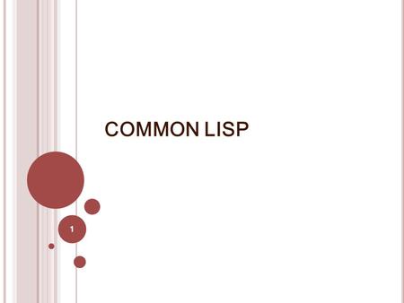 COMMON LISP.