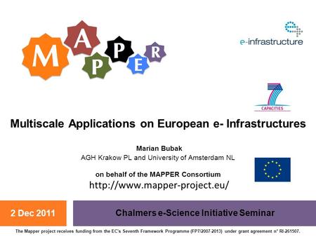 The Mapper project receives funding from the EC's Seventh Framework Programme (FP7/2007-2013) under grant agreement n° RI-261507. Multiscale Applications.