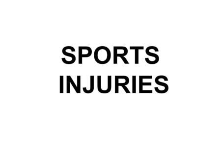 SPORTS INJURIES. Injury – Bruising/Contusion A bruise is an area of bleeding beneath the skin. The size of the bruise is proportional to the amount of.