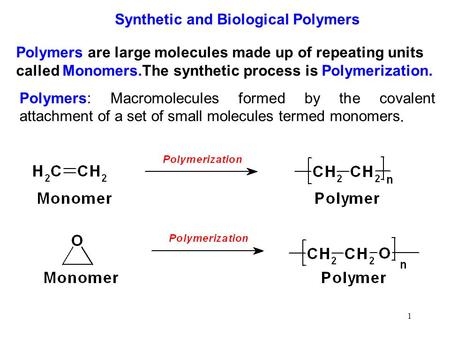 Synthetic and Biological Polymers