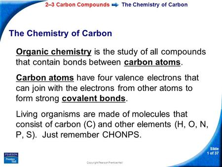 The Chemistry of Carbon