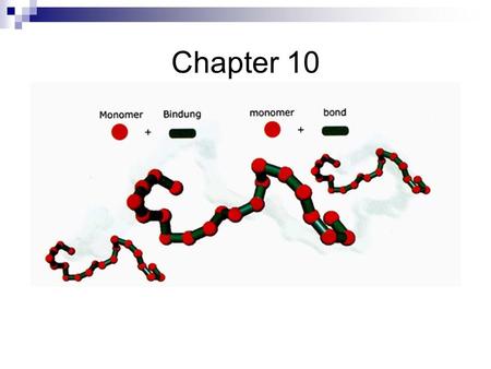 Chapter 10. Sometimes C chains become extremely long containing thousands of C atoms. When the number of C atoms in a molecule reaches these large numbers,