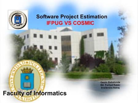 Software Project Estimation IFPUG VS COSMIC