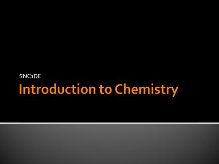 Introduction to Chemistry