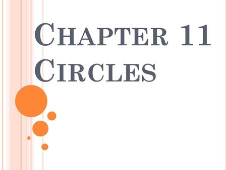 Chapter 11 Circles.