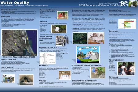 Water Quality Elyse Howdershell, Taylor Dozier, Chudney Hill, Shauntavia Sawyer P ROBLEM S TATEMENT What are some of the effects of runoff and sewage related.