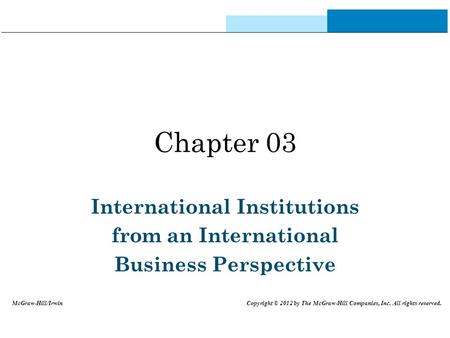 International Institutions