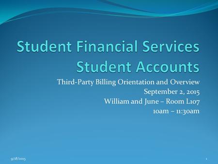 Student Financial Services Student Accounts