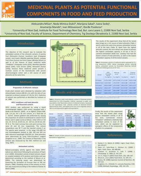 The objective of this research was to evaluate the antioxidant activity of the ethanolic extracts of parsley fruit (Petroselini fructus), buckthorn bark.