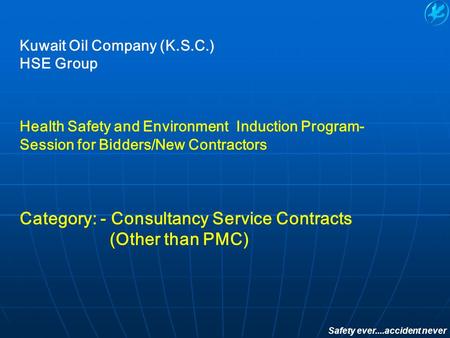 Category: - Consultancy Service Contracts (Other than PMC)