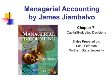 Managerial Accounting by James Jiambalvo