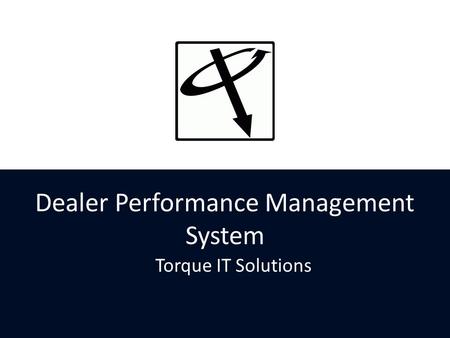 Dealer Performance Management System