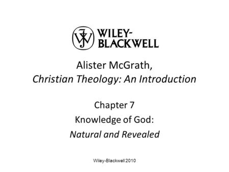 Alister McGrath, Christian Theology: An Introduction