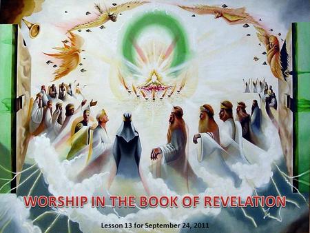 Lesson 13 for September 24, 2011. When Job saw part of the holiness, the greatness, the majesty and the power of the God of Creation, he reacted with.