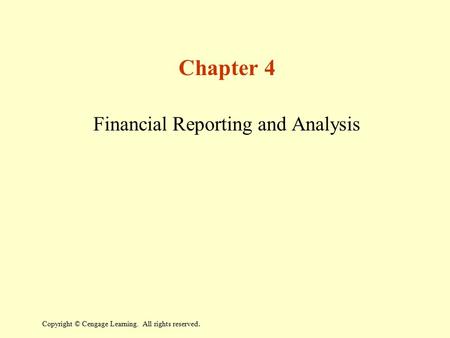 Financial Reporting and Analysis