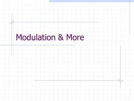 Modulation & More. Signal Propagation Electric current cannot be transmitted on copper over long distances because the signal gets weaker as it travels.