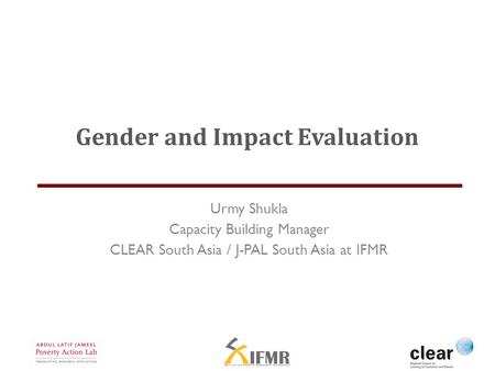 Gender and Impact Evaluation