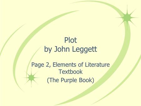 Page 2, Elements of Literature Textbook (The Purple Book)