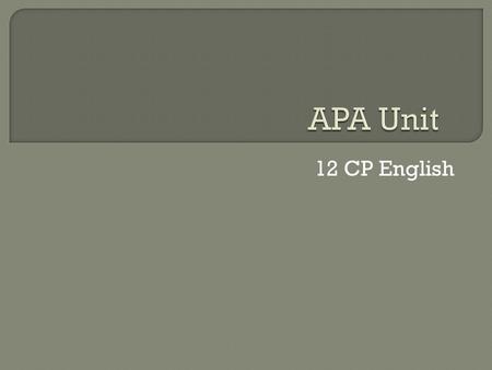 12 CP English.  American Psychological Association (APA) style is an academic format specified in The Publication Manual of the American Psychological.