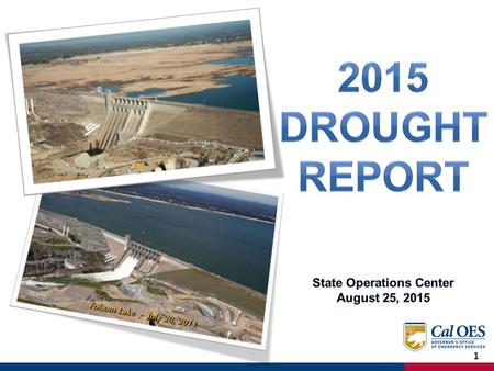 1. 2 Three year period between 2011 and 2014 driest on record Effect of drought being felt differently throughout state Household and non-farm businesses.