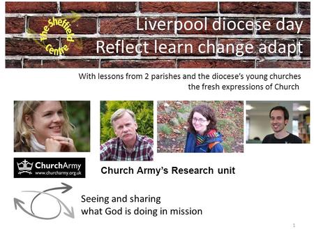 Liverpool diocese day Reflect learn change adapt 1 Church Army’s Research unit Seeing and sharing what God is doing in mission With lessons from 2 parishes.