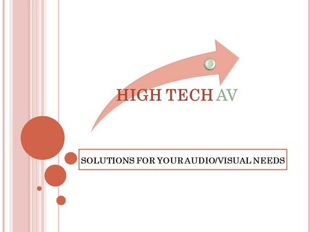 HIGH TECH AV SOLUTIONS FOR YOUR AUDIO/VISUAL NEEDS.