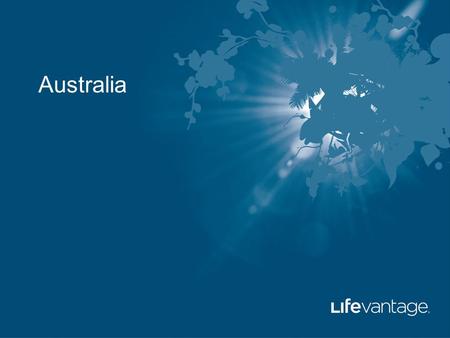 Australia. LifeVantage Corporation True Products.