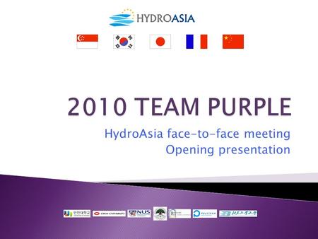 HydroAsia face-to-face meeting Opening presentation.