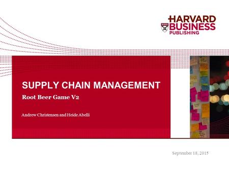 SUPPLY CHAIN MANAGEMENT