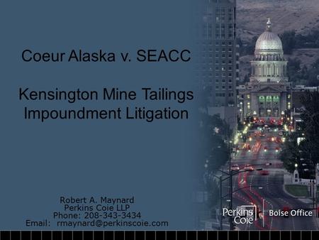 Kensington Mine Tailings Impoundment Litigation