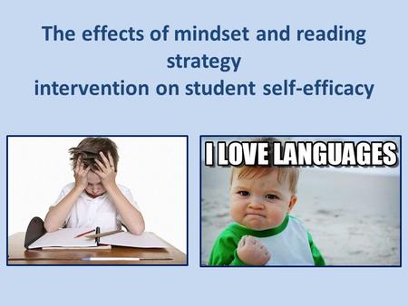 The effects of mindset and reading strategy intervention on student self-efficacy.