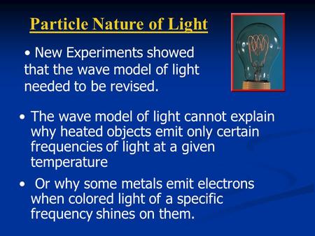 Particle Nature of Light