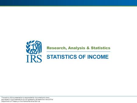 The author of this presentation is responsible for its content and views expressed in this presentation do not necessarily represent the views of the Department.