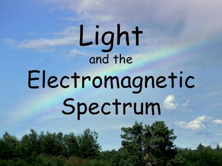 Light and the Electromagnetic Spectrum. Light Phenomenon Isaac Newton (1642-1727) believed light consisted of particles By 1900 most scientists believed.