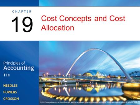 Cost Concepts and Cost Allocation