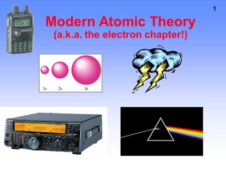 Modern Atomic Theory (a.k.a. the electron chapter!)