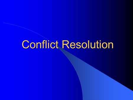 Conflict Resolution. Conflict Resolution Strategies Awareness and analysis Overreaction Clarify and reinforce expectation Install the motivation to settle—